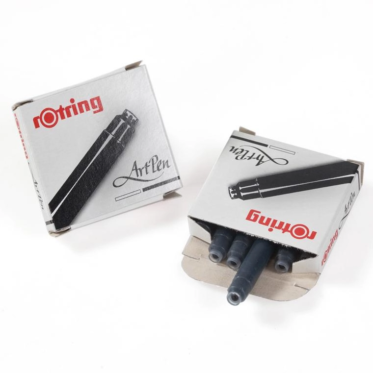 Een Inktpatroon zwart 6 stuks voor Rotring Artpen koop je bij Terpen Tijn