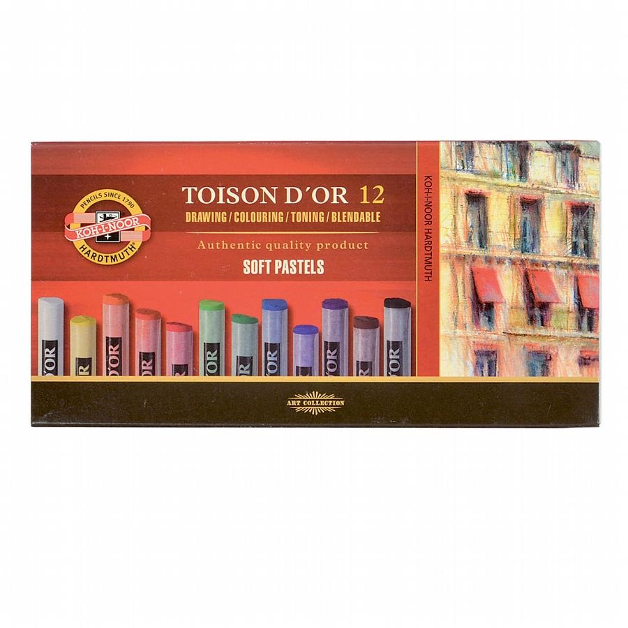 Een Toison d'Or pastels set 12 stuks Koh-I-Noor koop je bij Terpen Tijn