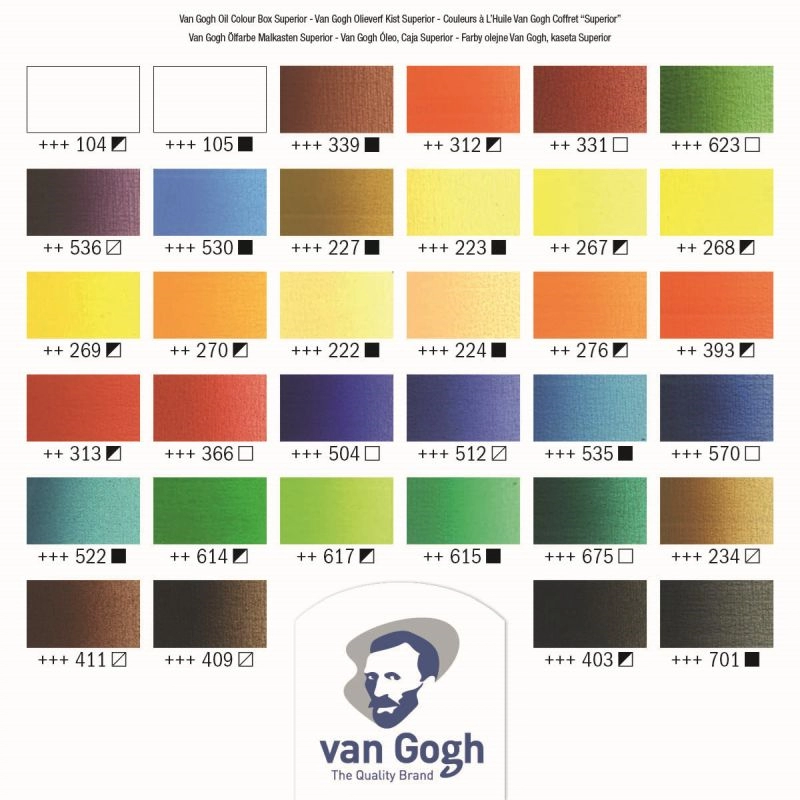 Een Van Gogh kist Superior met 34 tubes + accessoires koop je bij Terpen Tijn