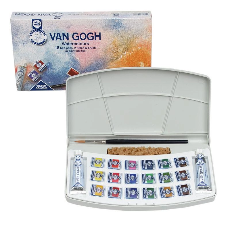 Een Van Gogh aquarelverf 18 napjes + 2 tubes + penseel set koop je bij Terpen Tijn