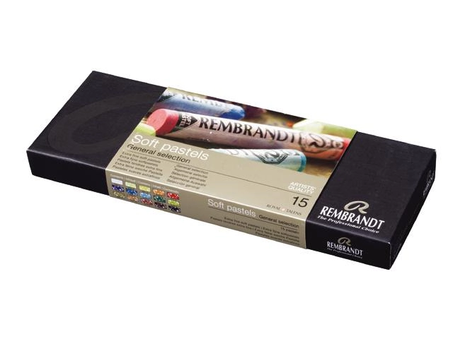 Een Rembrandt soft pastels 15 stuks algemene kleuren set koop je bij Terpen Tijn