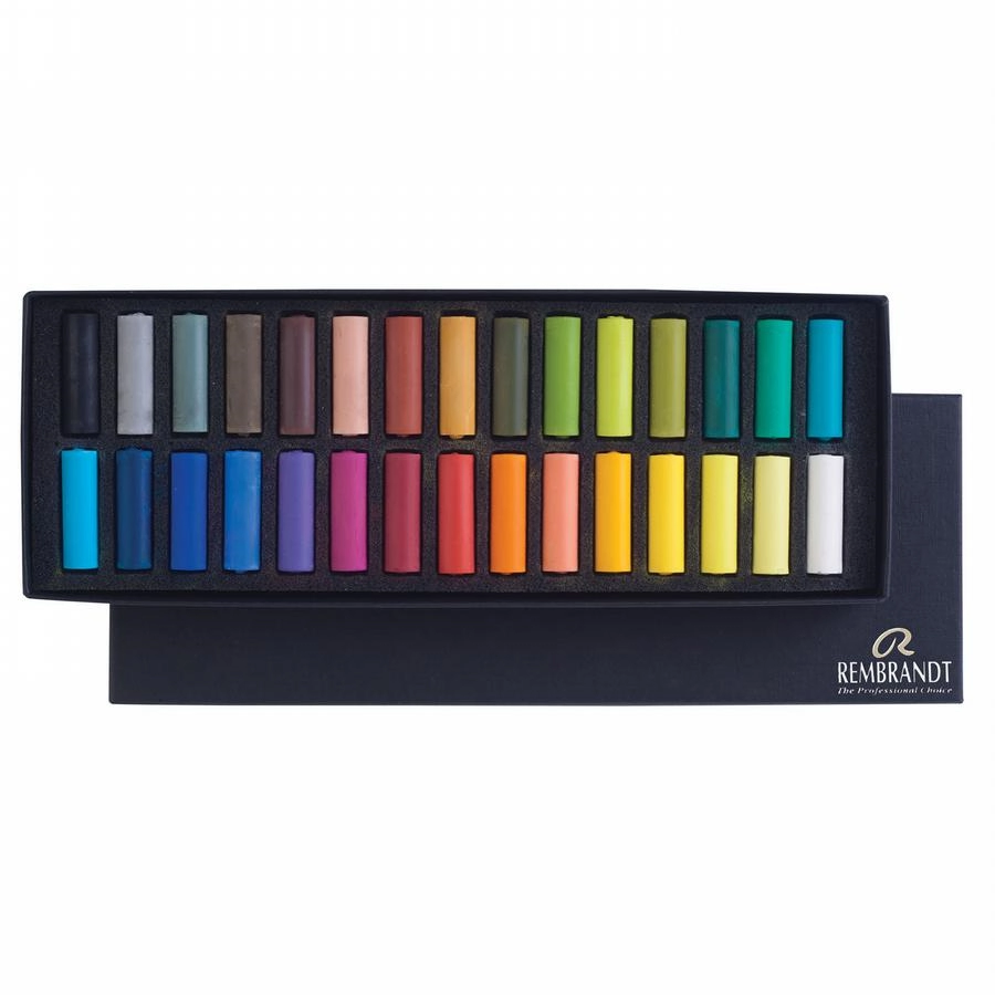 Een Rembrandt soft pastels 30 halve stuks algemene kleuren set koop je bij Terpen Tijn