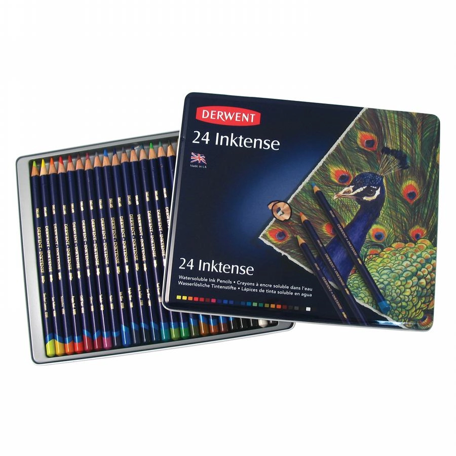 Een Derwent Inktense aquarelpotloden 24 stuks set koop je bij Terpen Tijn