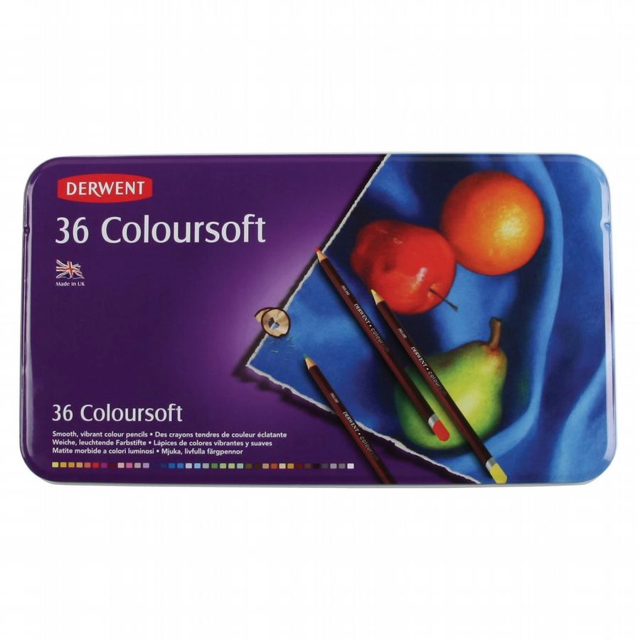 Een Derwent zachte kleurpotloden 36 stuks set Coloursoft koop je bij Terpen Tijn