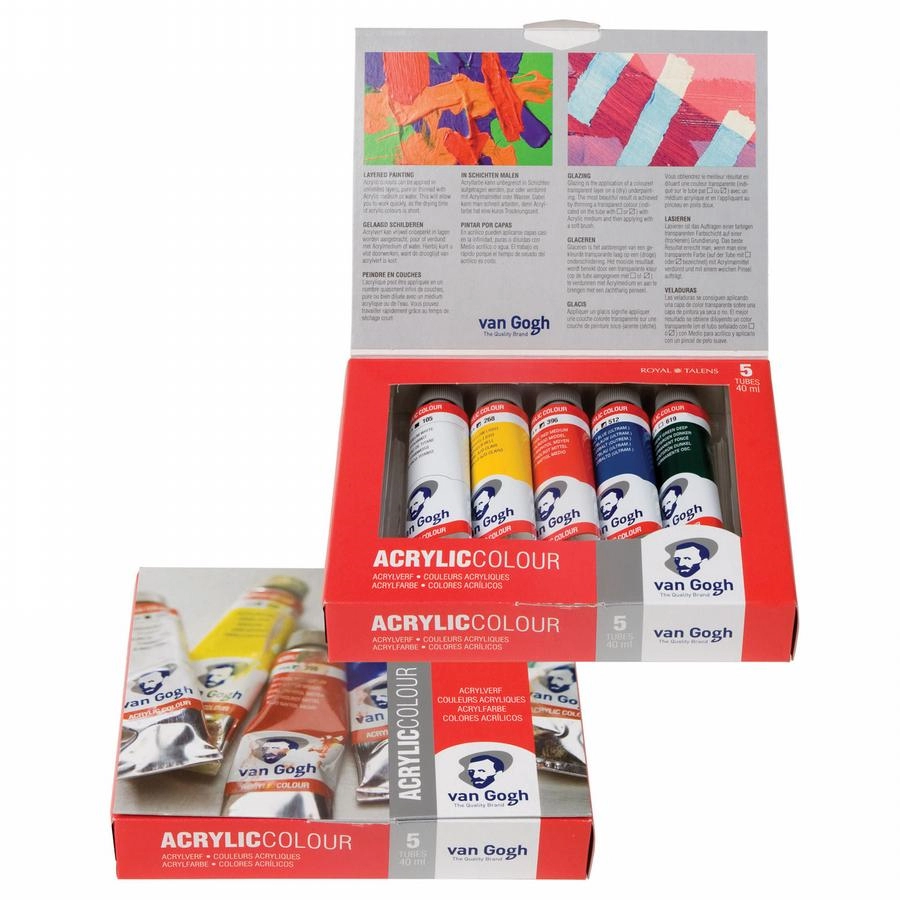 Een Van Gogh acrylverf 5 tubes 40 ml set koop je bij Terpen Tijn