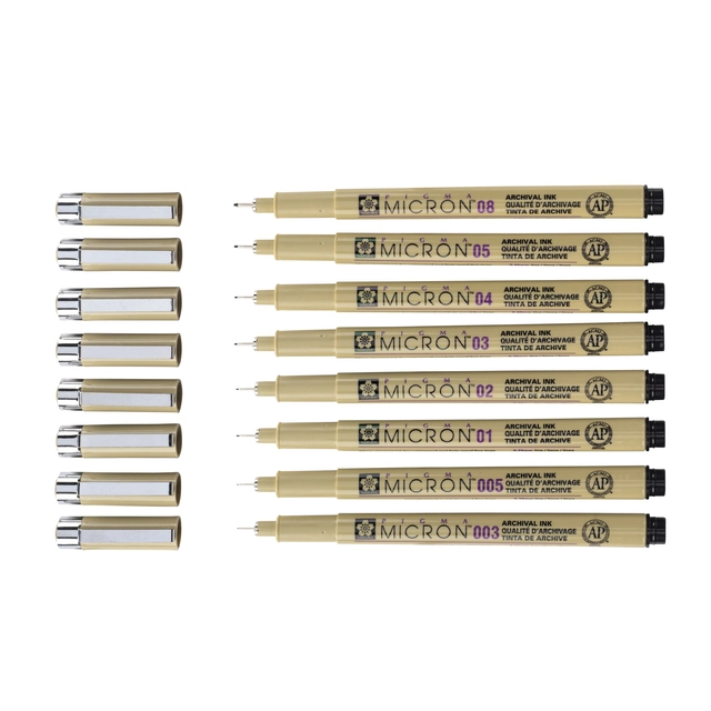 Een Sakura Pigma Micron fineliner 6 stuks set koop je bij Terpen Tijn