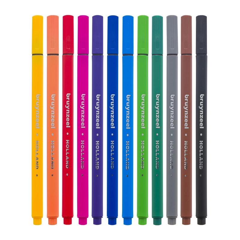 Een Fineliners 0,4 mm set met 12 kleuren koop je bij Terpen Tijn