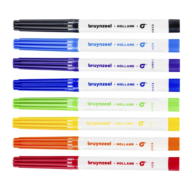 Een Bruynzeel textielmarkers set 8 koop je bij Terpen Tijn