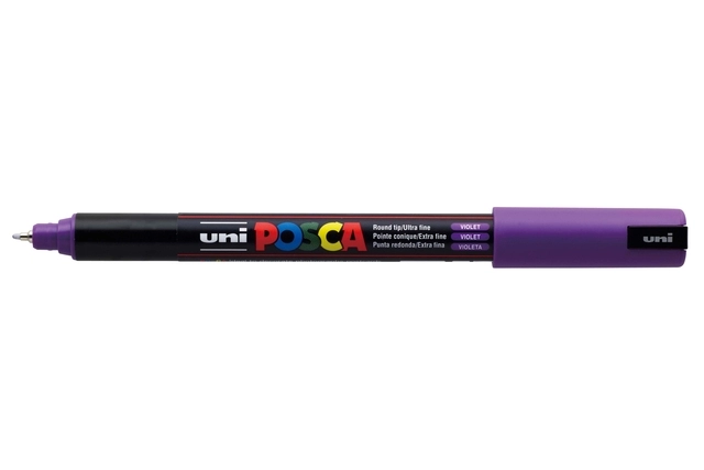 Een Posca verfmarker 1MR 0.7 mm violet koop je bij Terpen Tijn