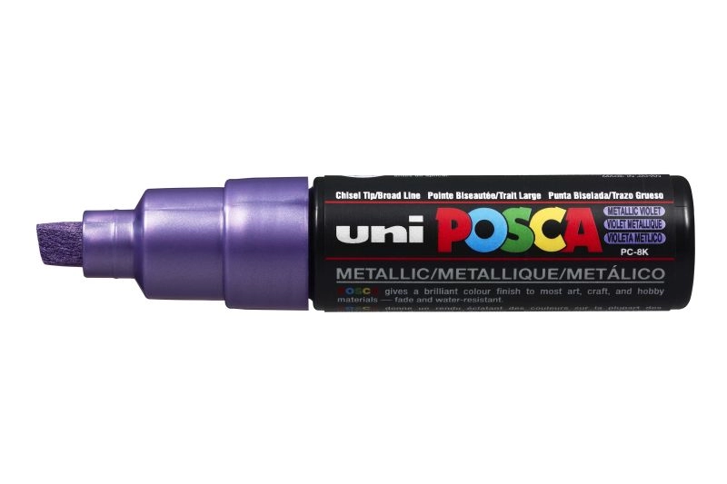 Een Posca verfmarker 8K 8 mm metaalviolet koop je bij Terpen Tijn