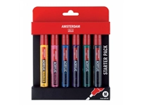 Een Amsterdam acryl marker 4 mm 6 stuks basis set koop je bij Terpen Tijn