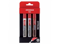 Een Amsterdam acryl marker 4 mm 3 stuks metallic set koop je bij Terpen Tijn