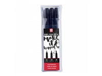 Een Sakura Pigma brush pen zwart 3 stuks set koop je bij Terpen Tijn