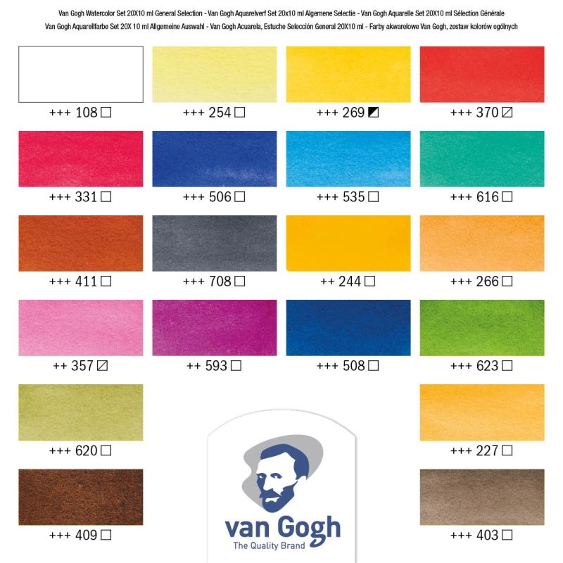 Een Van Gogh aquarelset met 20 tubes van 10 ml. koop je bij Terpen Tijn