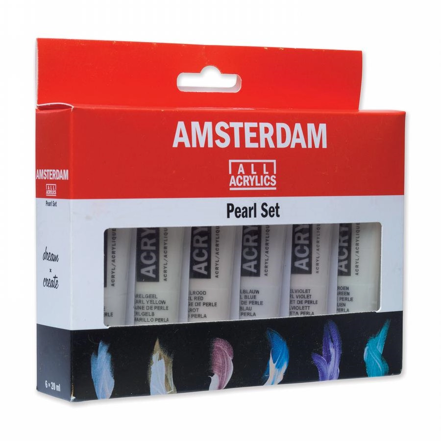 Een Amsterdam acrylverf parelmoer 6 tubes 20 ml koop je bij Terpen Tijn