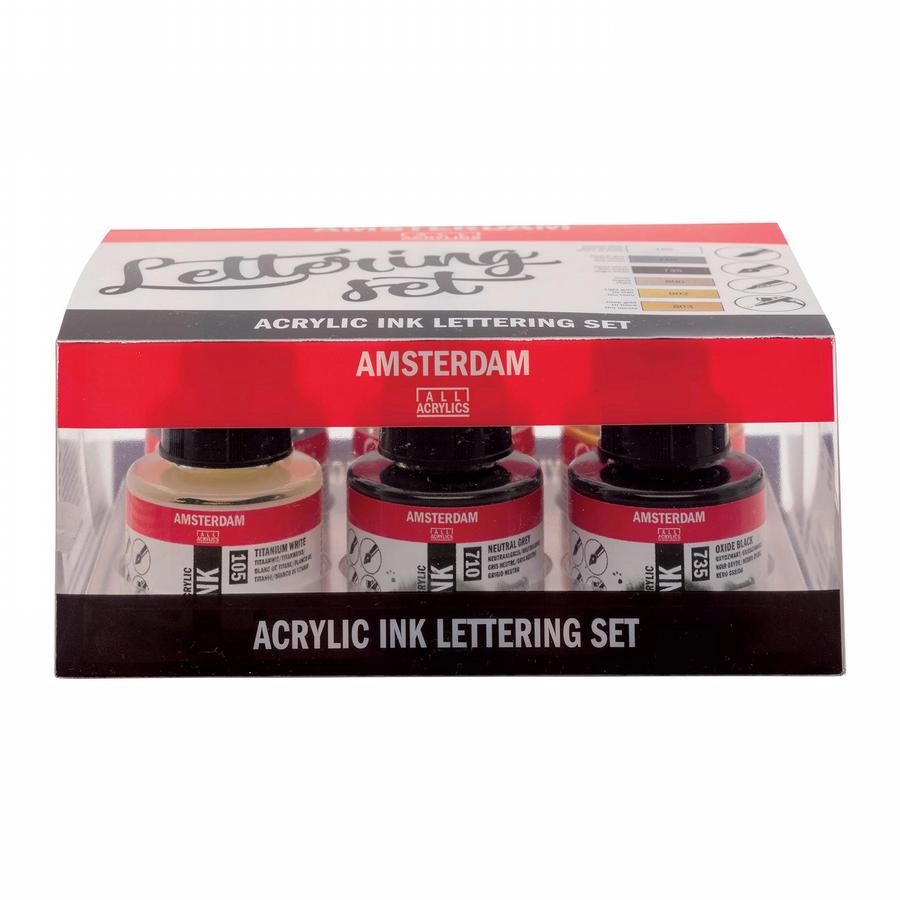 Een Amsterdam acrylic ink lettering set koop je bij Terpen Tijn