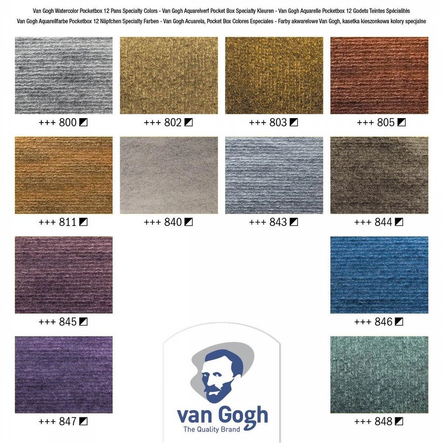 Een Van Gogh aquarelverf 12 napjes speciale kleuren set koop je bij Terpen Tijn