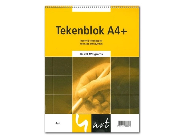 Een Tekenblok A4+ (24x32 cm) 120 grs 4art koop je bij Terpen Tijn