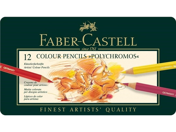 Een Faber-Castell Polychromos kleurpotloden 12 stuks set koop je bij Terpen Tijn