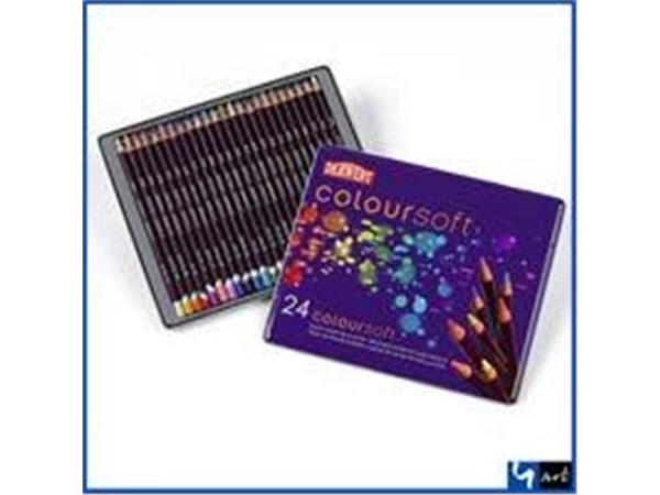 Een Derwent zachte kleurpotloden 24 stuks set Coloursoft koop je bij Terpen Tijn