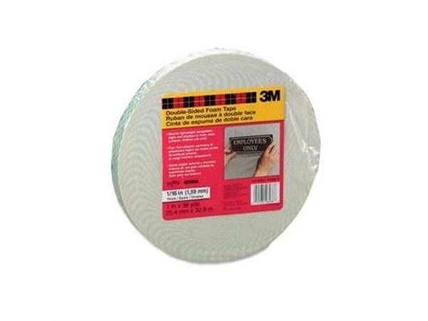 Een Dubbelzijdig foamtape 19mmx1,5m 3M koop je bij Terpen Tijn