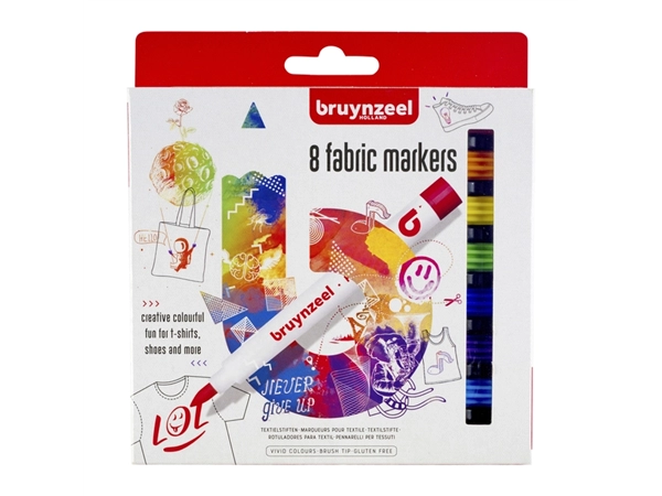 Een Bruynzeel textielmarkers set 8 koop je bij Terpen Tijn