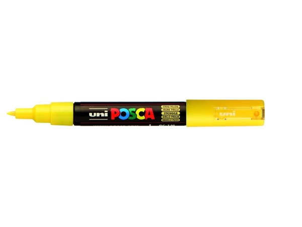 Een Posca verfmarker 1MC 1 mm strogeel koop je bij Terpen Tijn