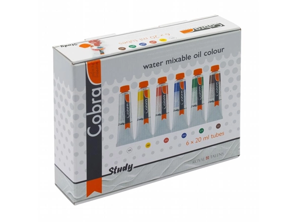 Een Cobra Study olieverf 6 tubes 20 ml watervermengbaar set koop je bij Terpen Tijn