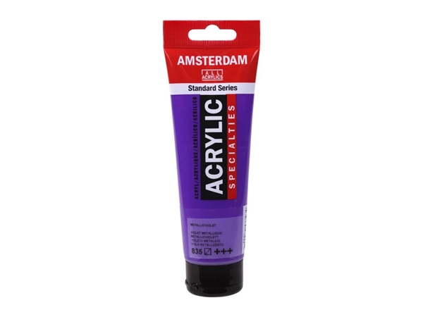 Een Acrylverf Amsterdam 120 ml 835 metallic violet koop je bij Terpen Tijn