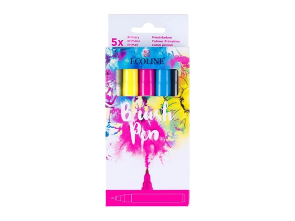 Een Ecoline brushpen set 5 stuks primair koop je bij Terpen Tijn