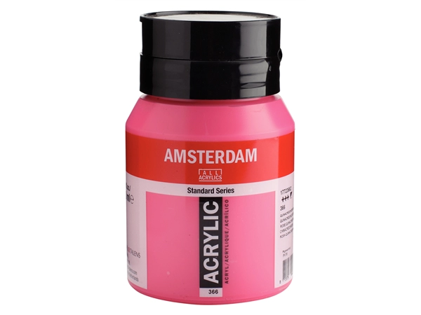 Een Acrylverf Amsterdam 500 ml 366 quinacridone rose koop je bij Terpen Tijn