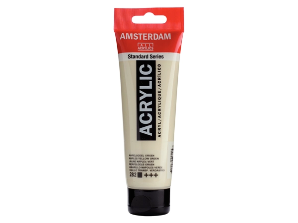 Een Acrylverf Amsterdam 120 ml 282 napelsgeel groen koop je bij Terpen Tijn