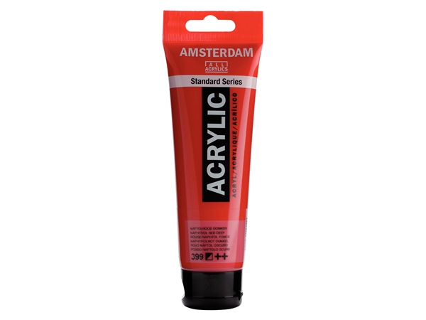 Een Acrylverf Amsterdam 120 ml 399 naftolrood donker koop je bij Terpen Tijn