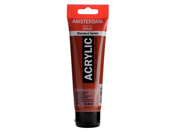 Een Acrylverf Amsterdam 120 ml 411 sienna gebrand koop je bij Terpen Tijn