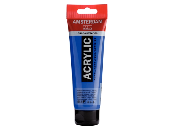 Een Acrylverf Amsterdam 120 ml 512 kobaltblauw (ultramarijn) koop je bij Terpen Tijn