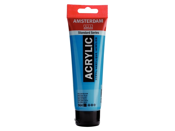 Een Acrylverf Amsterdam 120 ml 564 briljantblauw koop je bij Terpen Tijn