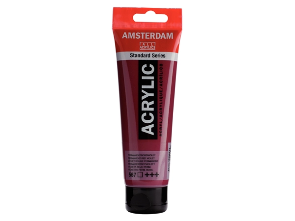 Een Acrylverf Amsterdam 120 ml 567 permanent roodviolet koop je bij Terpen Tijn