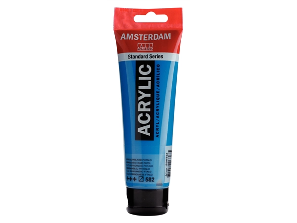 Een Acrylverf Amsterdam 120 ml 582 mangaanblauw phthalo koop je bij Terpen Tijn