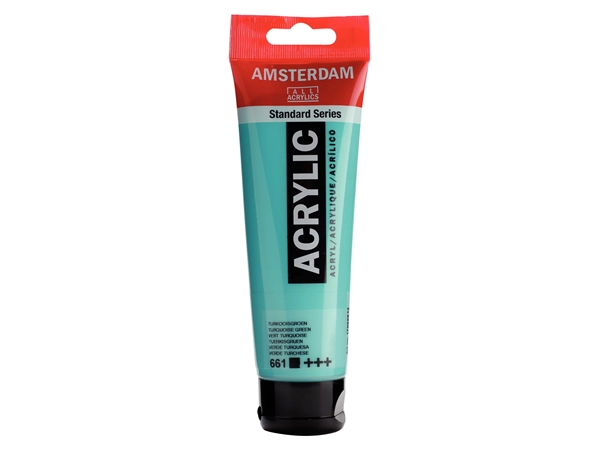 Een Acrylverf Amsterdam 120 ml 661 turkooisgroen koop je bij Terpen Tijn