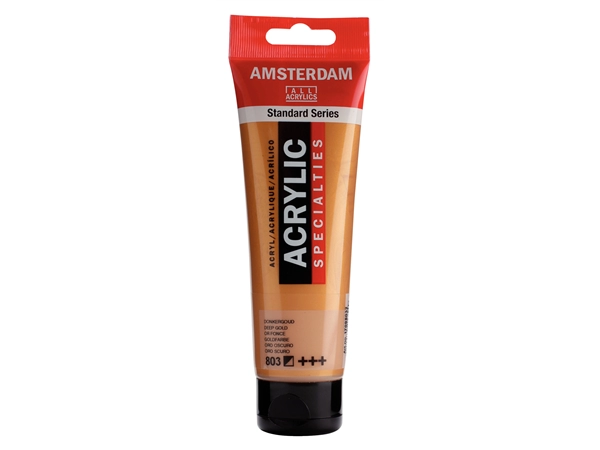 Een Acrylverf Amsterdam 120 ml 803 donkergoud koop je bij Terpen Tijn