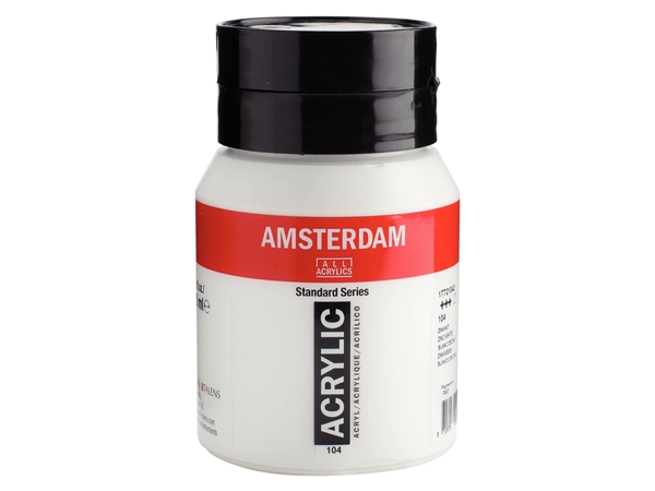 Een Acrylverf Amsterdam 500 ml 104 zinkwit koop je bij Terpen Tijn