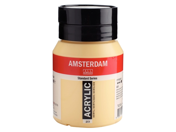 Een Acrylverf Amsterdam 500 ml 223 napelsgeel donker koop je bij Terpen Tijn