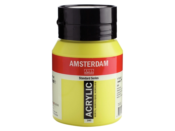 Een Acrylverf Amsterdam 500 ml 243 groengeel koop je bij Terpen Tijn