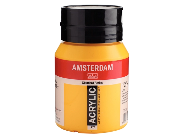 Een Acrylverf Amsterdam 500 ml 270 azogeel donker koop je bij Terpen Tijn