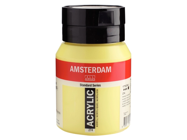 Een Acrylverf Amsterdam 500 ml 274 nikkel titaangeel koop je bij Terpen Tijn