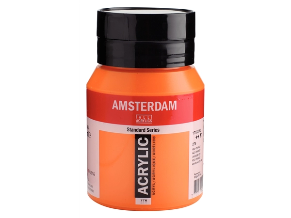 Een Acrylverf Amsterdam 500 ml 276 azo-oranje koop je bij Terpen Tijn