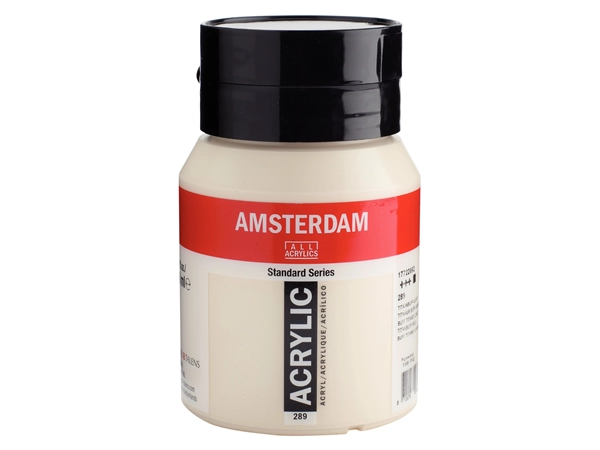 Een Acrylverf Amsterdam 500 ml 289 titaanbuff licht koop je bij Terpen Tijn