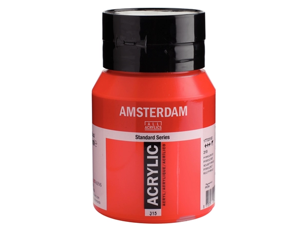 Een Acrylverf Amsterdam 500 ml 315 pyrrole red koop je bij Terpen Tijn