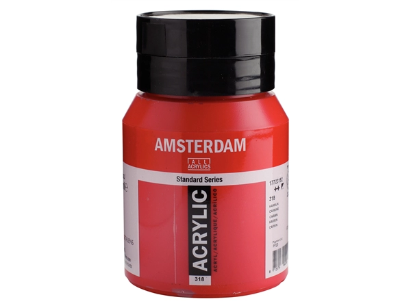 Een Acrylverf Amsterdam 500 ml 318 karmijn koop je bij Terpen Tijn