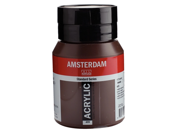 Een Acrylverf Amsterdam 500 ml 409 omber gebrand koop je bij Terpen Tijn